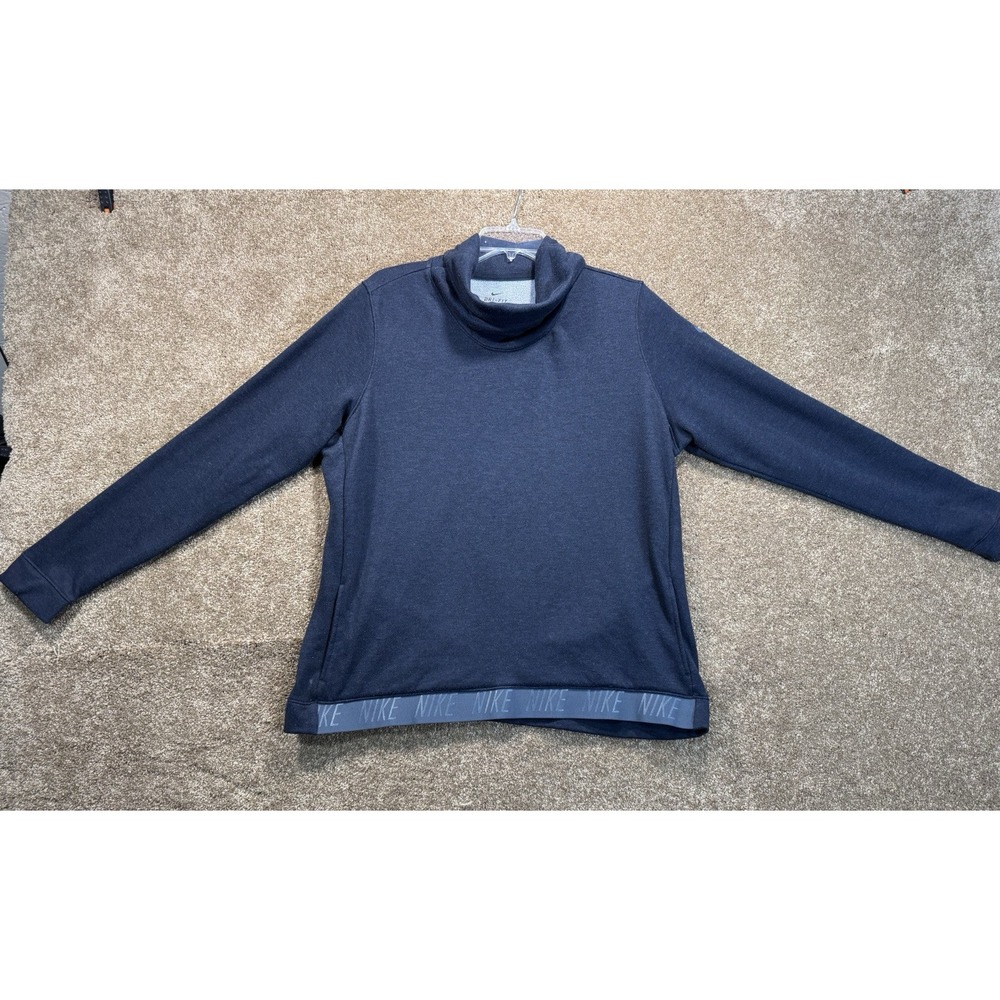 Nike Dri Fit Women's‎ Sweatshirt -  Cowl Neck Pullover Navy Athletic Size XL